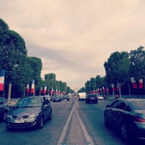 Bastille Day July 14th in Paris Center