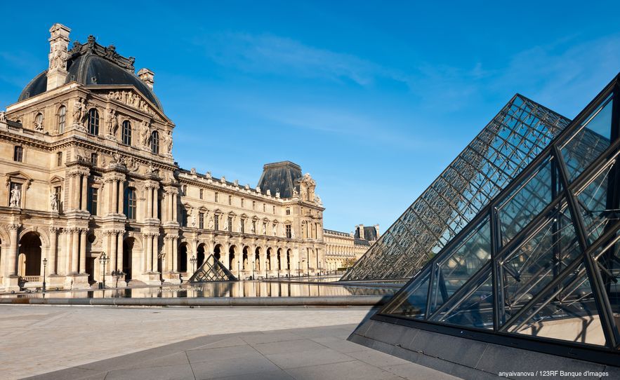 hôtel autour de moi paris 6 | Musée du Louvre de l'extérieur avec sa pyramide | Hôtel des 2 Continents