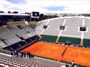 We can see the Roland Garros Stadium.